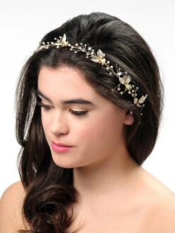 Poirier Haarsieraad Met Parels En Strass BB 8578 -Poirier Winkel BB 8578 goud