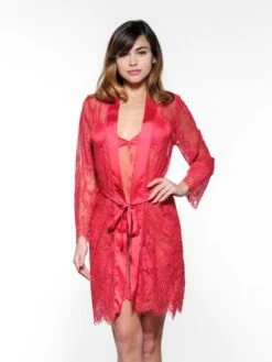 Poirier Kanten Kimono BN-750 J Rood