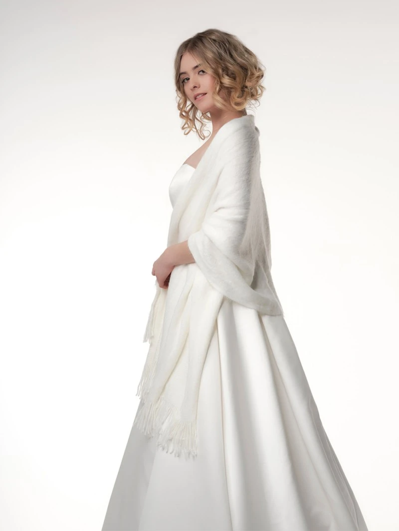 Poirier Stola Voor De Bruid Ivoor Blush S174 4 Poirier Stola Voor De Bruid Ivoor Blush S174 - Afbeelding 2