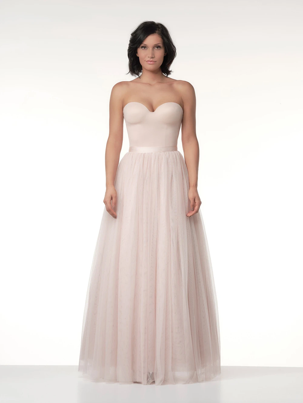 Poirier Tule Overrok Met Satijnen Boord Ceintuur S306 Blush 3 Poirier Tule Overrok Met Satijnen Boord Ceintuur S306 Blush