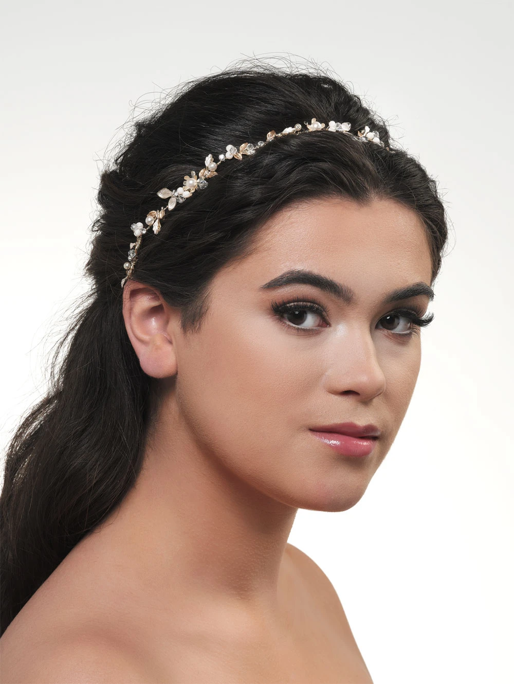 Poirier Haarsieraad Met Parels Kristallen Strass En Bloemetjes BB 8581 5 Poirier Haarsieraad Met Parels Kristallen Strass En Bloemetjes BB 8581 - Afbeelding 3