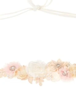 Poirier Multi Colour Ceintuur Riem Trouwjurk C-1327 -Poirier Winkel c 1327 close up belt