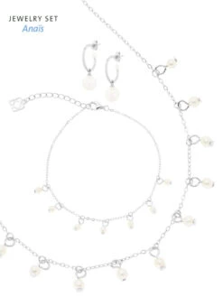 Poirier JS-004 Bruidssieraden Set Anaïs Zilver