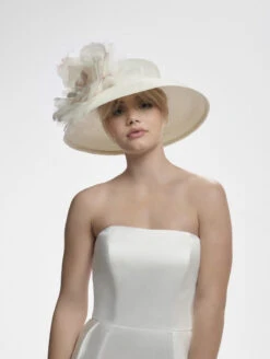 Poirier HT-102 Polkadot Hoed Ivoor -Poirier Winkel poirier ht 102 hat 3