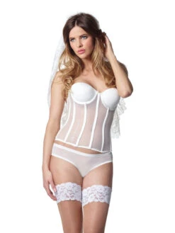 Tweekleurige (bi-colour) Stay-up Stocking ST-500, Poirier