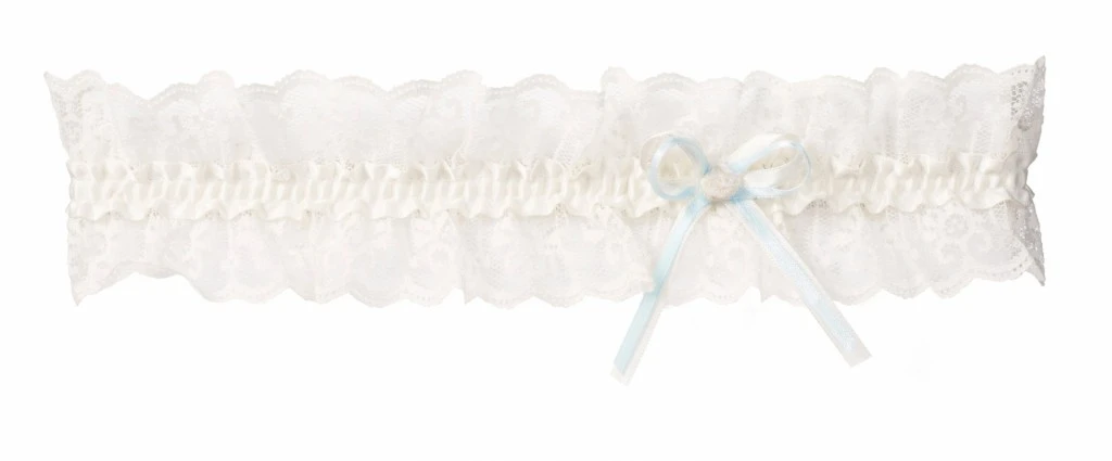 Poirier Kanten Kousenband Met Blauw Strikje KB 50 3 Poirier Kanten Kousenband Met Blauw Strikje KB 50